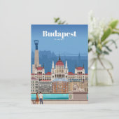 Travel Art Travel To Budapest サンキューカード (スタンド正面)