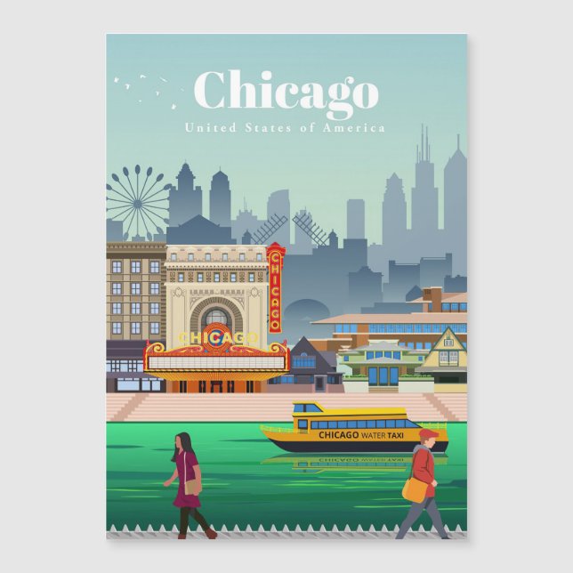 Travel Art Travel To Chicago (正面)
