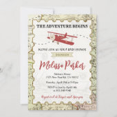 Travel Baby Shower Invitation The Adventure Begins 招待状 (正面)