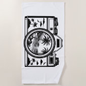 Travel Beach Photography Camera   ビーチタオル (正面)