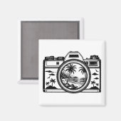 Travel Beach Photography Camera   マグネット (正面/裏面)