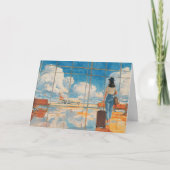 Travel Birthday Airplane Airport Runway Aviation カード (正面)