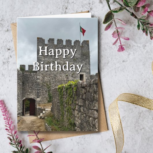 Travel Birthday Castle Portugal Photo fun カード