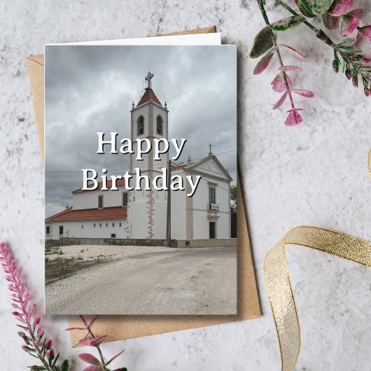 Travel Birthday Church Portugal Fun Photo  カード