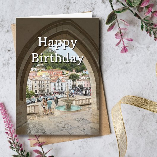 Travel Birthday Portugal Fun Photo  カード