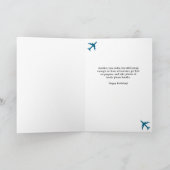 Travel Birthday Red Phone Booth Fun Photo  カード (内部)