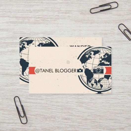  Travel Blogger Card 名刺 (正面/裏面インサイチュ)