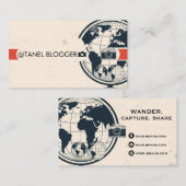 Travel Blogger Card 名刺 (正面/裏面)