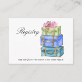 Travel Bridal shower QR code for registry  エンクロージャーカード (正面)