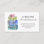 Travel Bridal Shower Recipe for the bride to be エンクロージャーカード (正面)