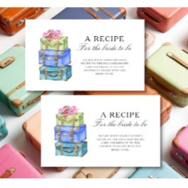 Travel Bridal Shower Recipe for the bride to be エンクロージャーカード