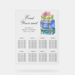 Travel Bridal shower Wedding seating chart アクリルサイン