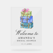 Travel bridal shower welcome sign アクリルサイン (正面)
