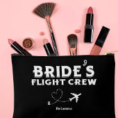Travel Bride Flight Crew Bridesmaid Bachelorette アクセサリーポーチ