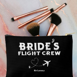 Travel Bride Flight Crew Bridesmaid Bachelorette アクセサリーポーチ