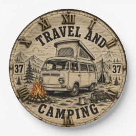 Travel Camping Camper Van Gift for Travel Lovers ペーパープレート