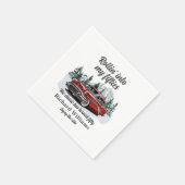 Travel Classic Retro Car Rolling 50th Birthday スタンダードカクテルナプキン (角)