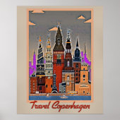 Travel Copenhagen, Denmark ポスター (正面)