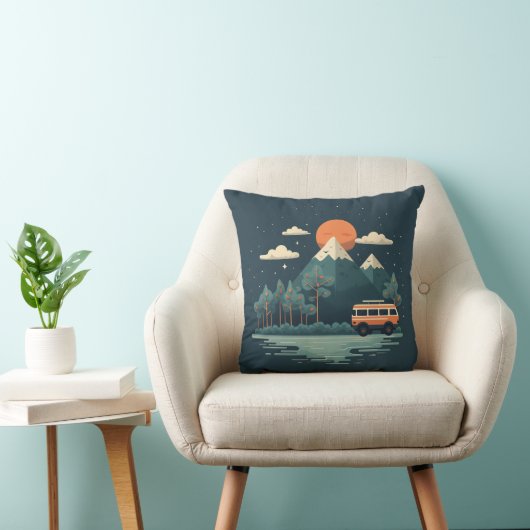 Travel Design Throw Pillow クッション (椅子)