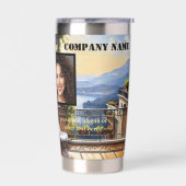 Travel Destination Logo Photo Business 保温保冷タンブラー (左面)