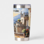 Travel Destination Logo Photo Business 保温保冷タンブラー (背面)