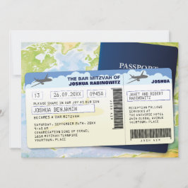 Travel Documentsバーまたはバルミツワー 招待状