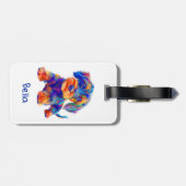 Travel Dog, coloured, cute,  ラゲッジタグ (裏面横)