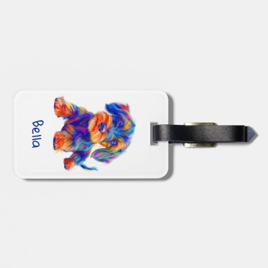 Travel Dog, coloured, cute,  ラゲッジタグ (裏面横)