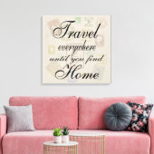 Travel Everywhere -スタンプ キャンバスプリント (インサイチュ (リビング))
