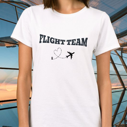 Travel Family Vacation Black Flight Team Airplane Tシャツ