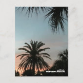 Travel | Florida - Neptune Beach Pink Sunset Palms ポストカード (正面)