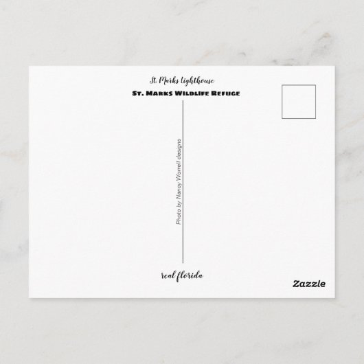 Travel | Florida - St. Marks Lighthouse ポストカード (裏面)