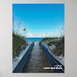 Travel | Florida - Warning Flag, Cape San Blas ポスター