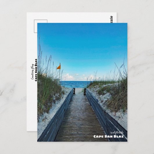 Travel | Florida - Warning Flag, Cape San Blas ポストカード (正面/裏面)