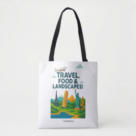 Travel, Food & Landscapes Tote Bag | Add Text/Name トートバッグ