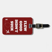 Travel Funny “Flew Good Didn’t Suck” and Airplane ラゲッジタグ (正面横)