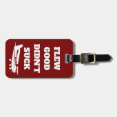 Travel Funny “Flew Good Didn’t Suck” and Airplane ラゲッジタグ (正面横)