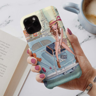 Travel girl in Paris - Iphone case 11 ケース