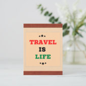 Travel Is Lifeはがき ポストカード (スタンド正面)
