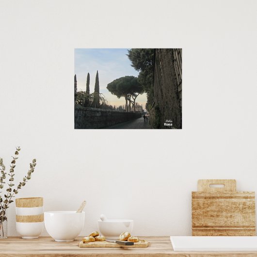 Travel | Italy - Appian Way Evening Stroll ポスター (キッチン)