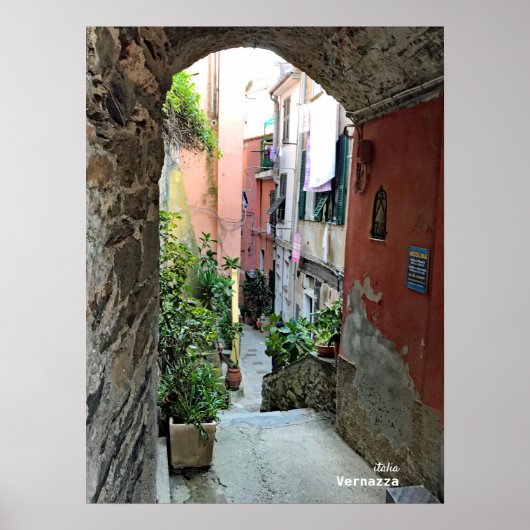 Travel | Italy - Cinque Terre Vernazza Streets ポスター (正面)