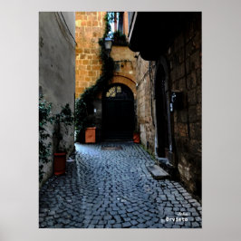 Travel | Italy - Orvieto Street ポスター
