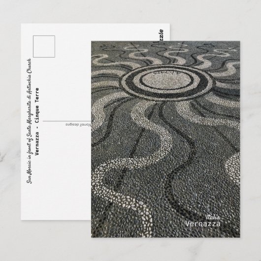 Travel | Italy - Vernazza, Cinque Terre Mosaic ポストカード (正面/裏面)