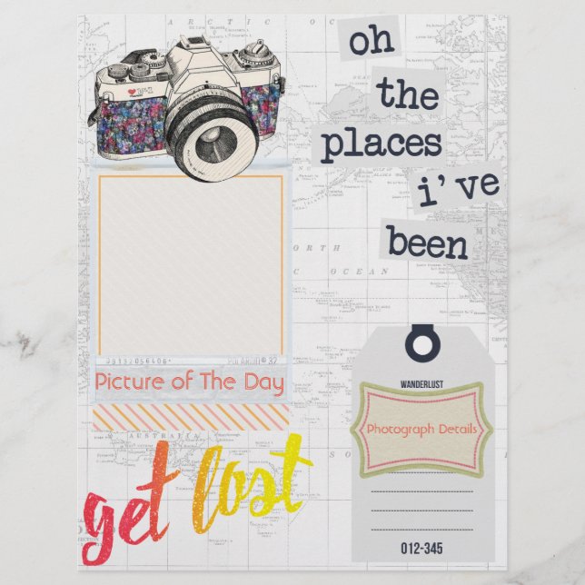 Travel Journal 「写真・オブ・ザ・デイ」垂直ページ (正面)