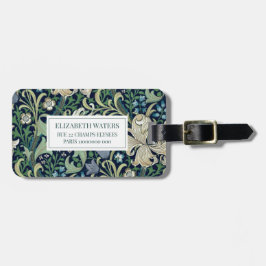 TRAVEL LAGAGEタグ： WILLIAM MORRIS :フローラ ラゲッジタグ