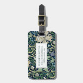 TRAVEL LAGAGEタグ： WILLIAM MORRIS :フローラ ラゲッジタグ (正面縦)