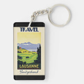 Travel Lausanne，スイスのヴィンテージのポスター， キーホルダー (裏面)