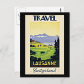 Travel Lausanne，スイスのヴィンテージのポスター， ポストカード (正面/裏面)