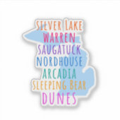 Travel Michigan Sand Dunes Theme Vinyl Sticker シール (正面)