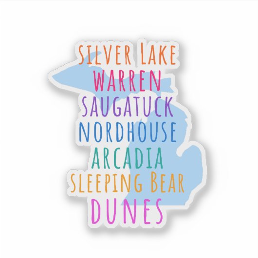 Travel Michigan Sand Dunes Theme Vinyl Sticker シール (正面)